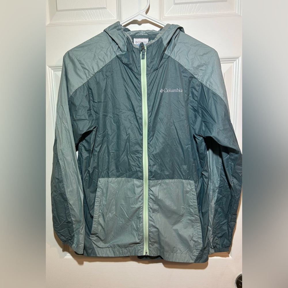 Columbia Youth Loop Trail Hooded Lightweight Unisex Windbreaker Sz L (14/16)